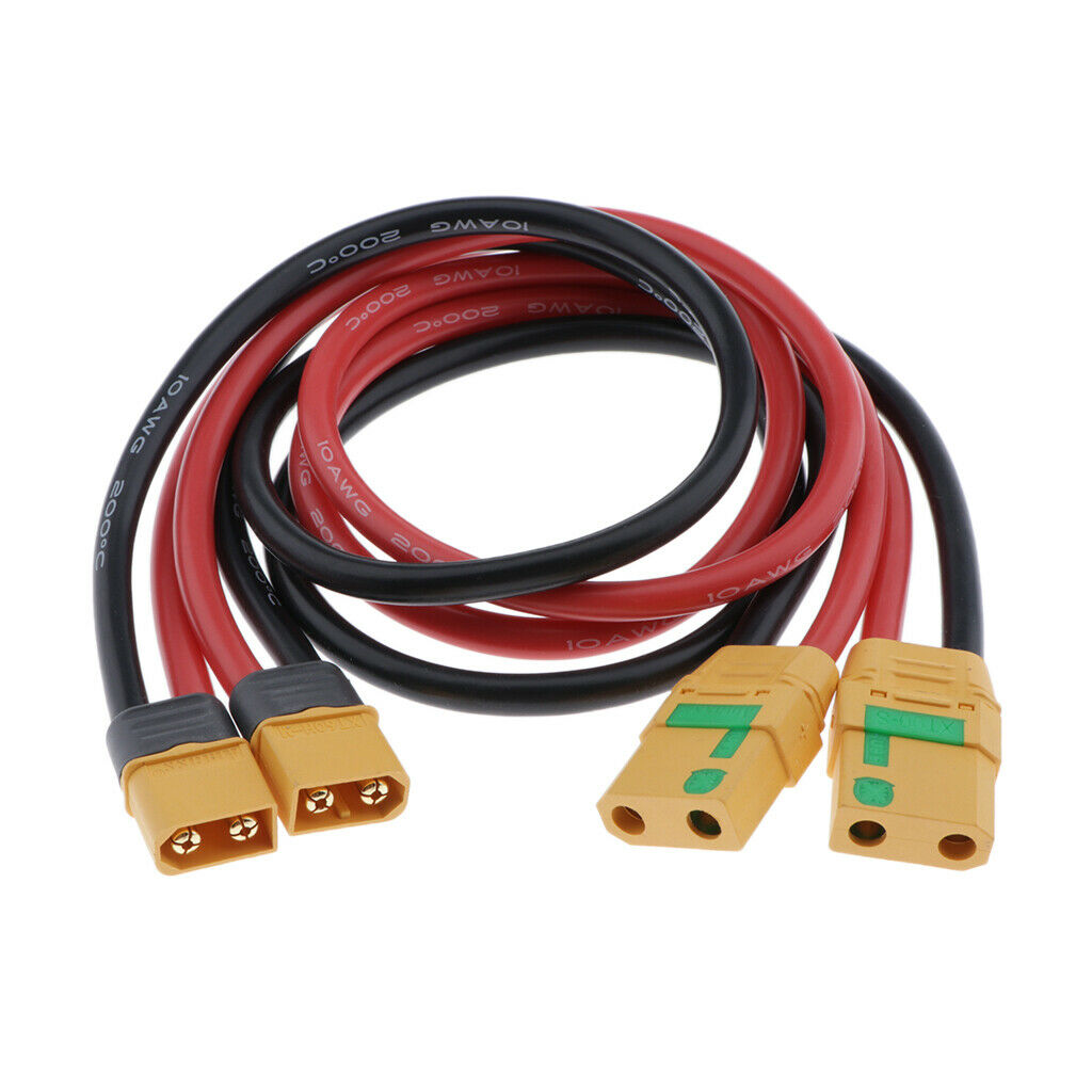 2 Packs Of RC Battery XT60 Male To XT90 Female Adapter Extension Cables