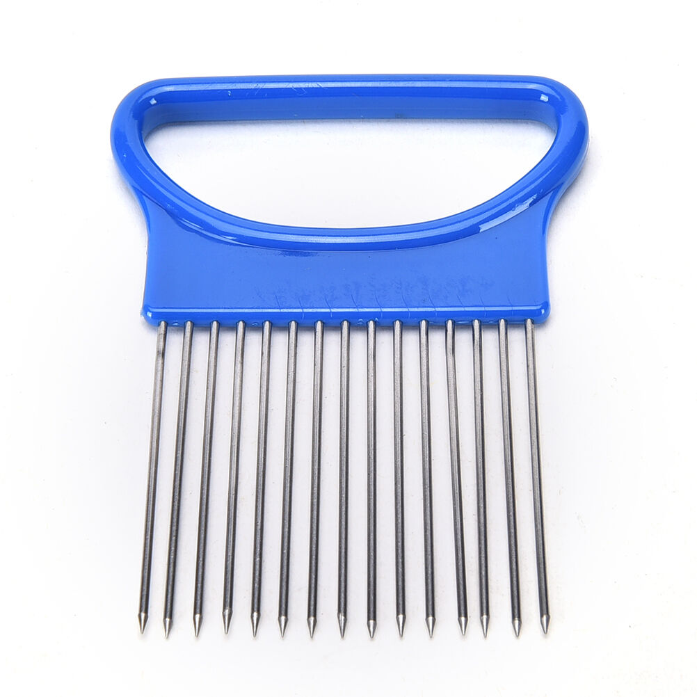 Onion Tomato Vegetable Slicer Cutting Aid Guide Holder Slicing Cutter Gadg.l8