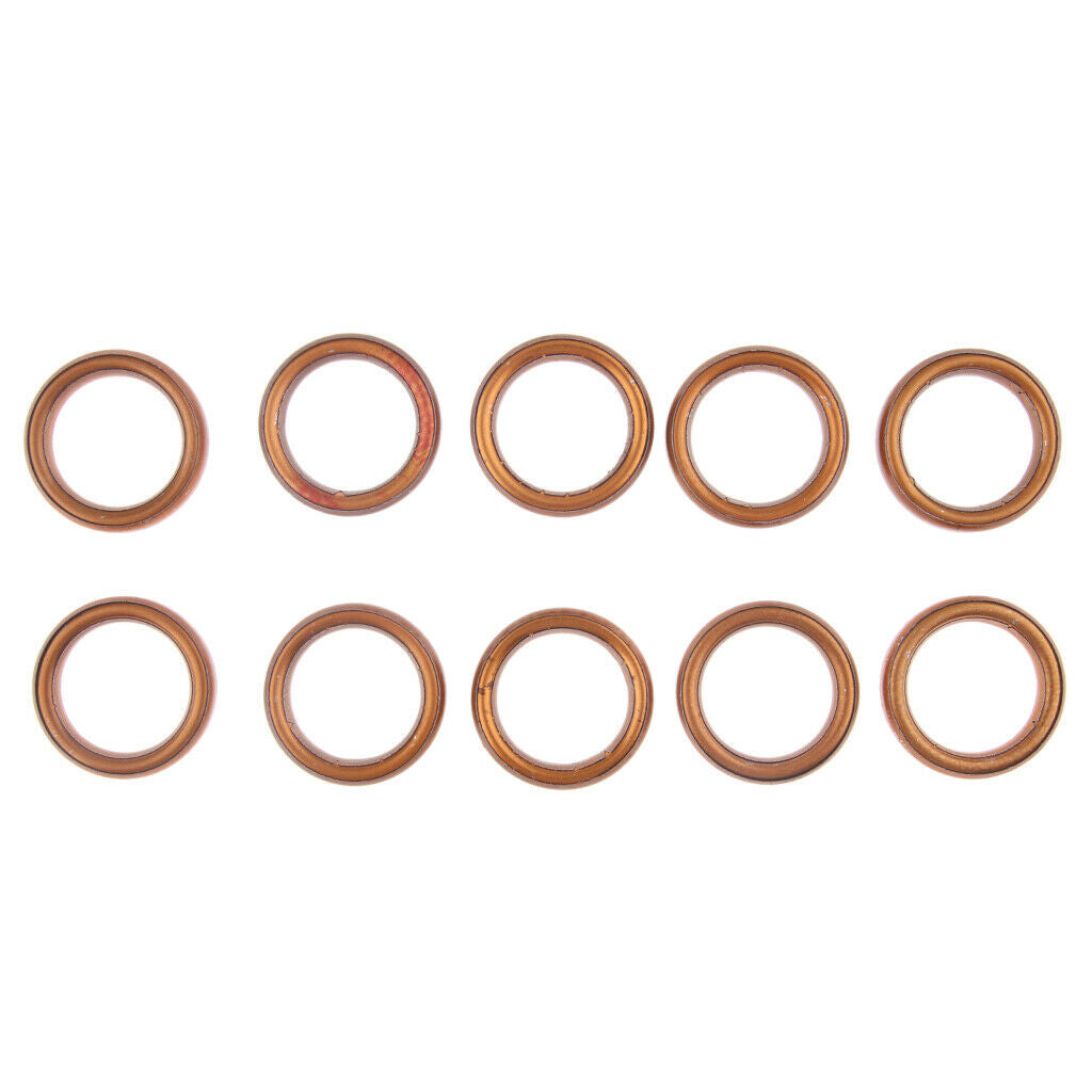 10x Brass Motorcycle Exhaust Pipe Gaskets For GY6 50cc 110cc 150cc Scooters