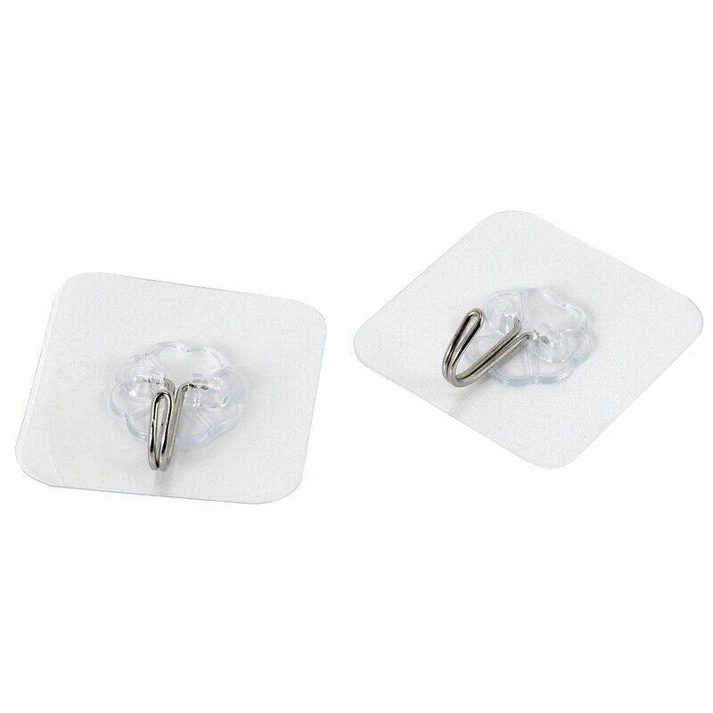 16 pieces wall hooks self-adhesive transparent hooks 7 cm x 7 cm hooks for theP8