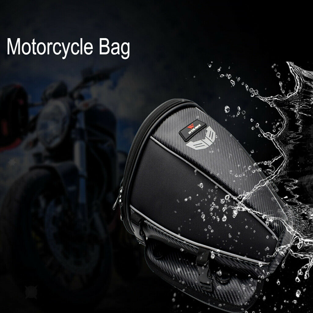 Motorcycle Dry Duffle Tail Bag Waterproof Saddle Pouch & Reflective Strip