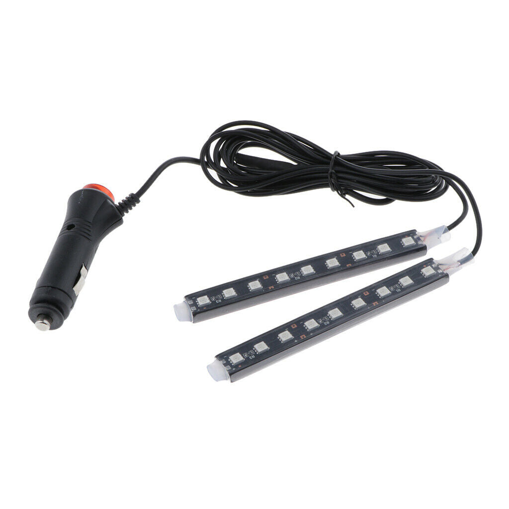 Pack of 1 9 LED Car Auto RGB Strip Light Decorative Atmosphere Interior