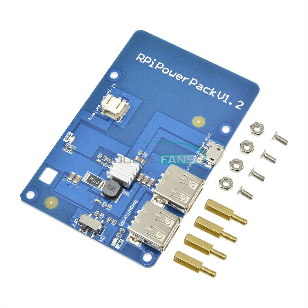 With Dual USB Output Lithium Battery PowerPack Expansion Board for Raspberry Pi3
