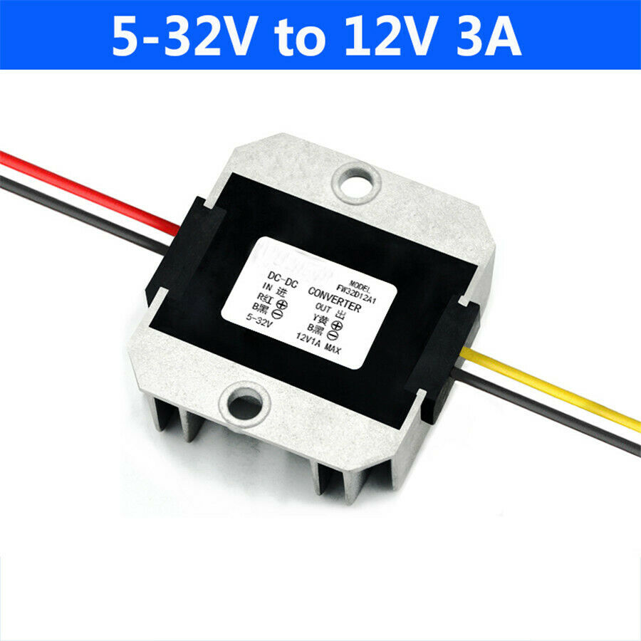 Car Radio Speaker (5-32V) to 12V 3A DC Voltage Regulator Stabilizer Converter
