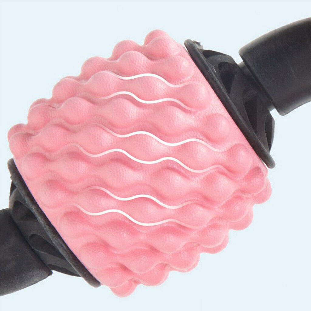 2 Pieces Portable Roll Wheel Massager Neck Full Body Muscle Stress Relief