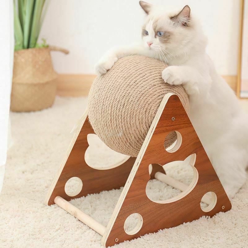 Pet Cat Tree Toys With Ball Cat Scratching Post With Sisal Rope Climbing Frame