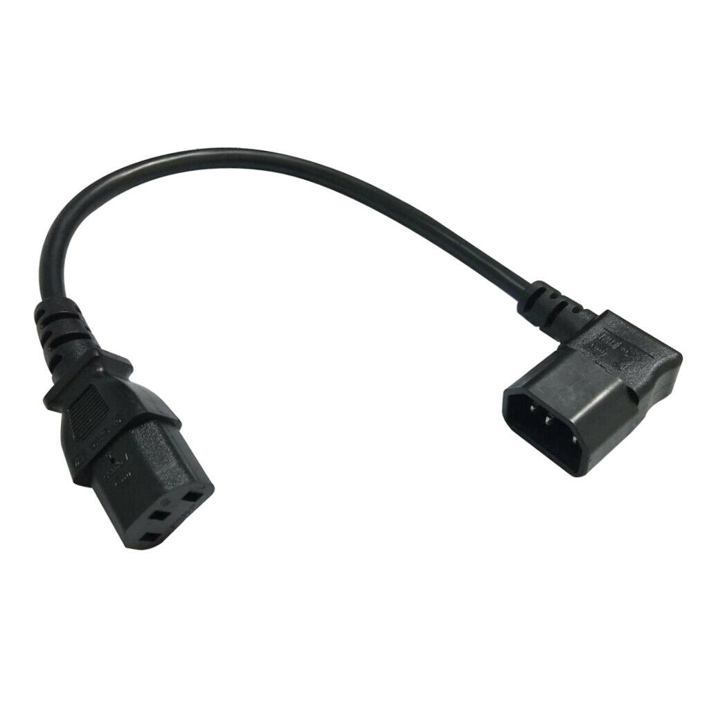 New C14 Male Right Angle to C13 Female Power Convertor 0.98ft Replace Part
