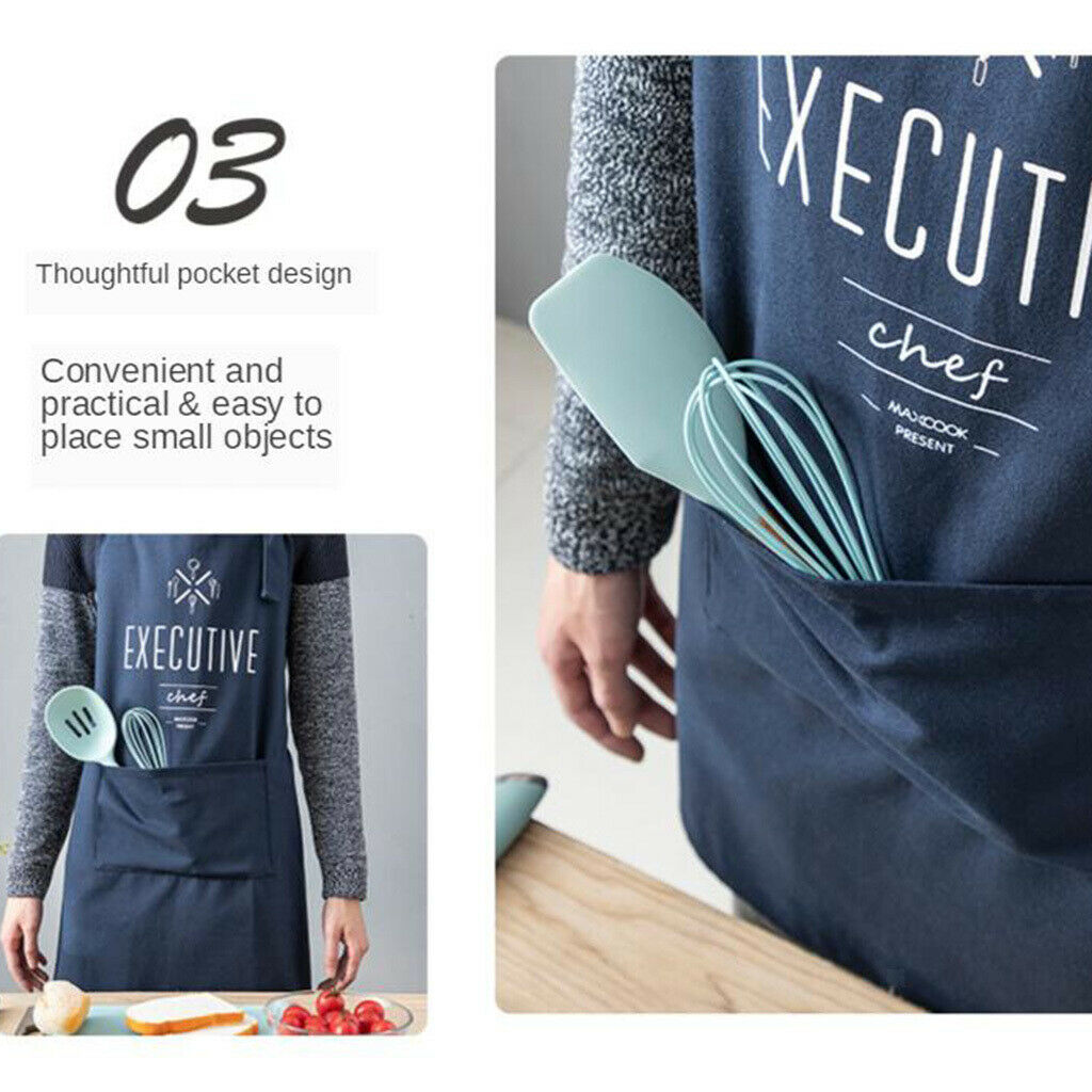 Kitchen Apron Unisex Waterproof Oil Proof Adjustable Smock Baking Aprons