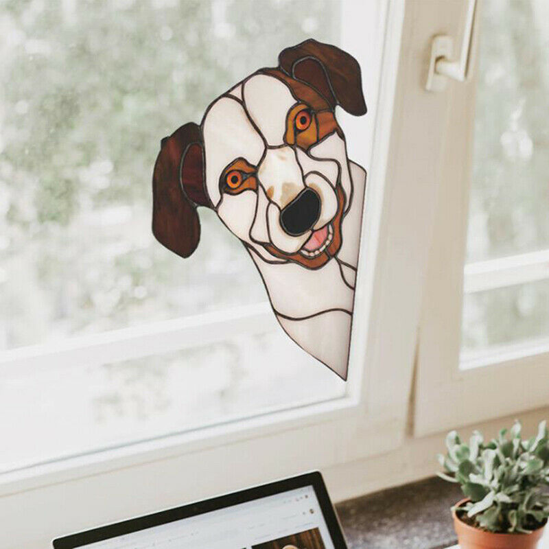 Cute Dog Wall Stickers Household Wall Windows Glass Decoration Animal Sti.l8