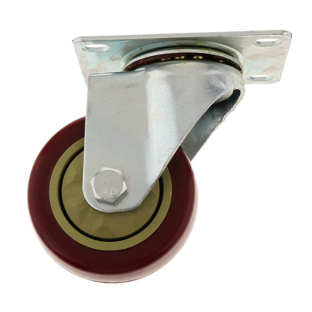 1 Piece 3inch PVC Jujube Wheel Rubber Single Wheel Casters Furniture Casters