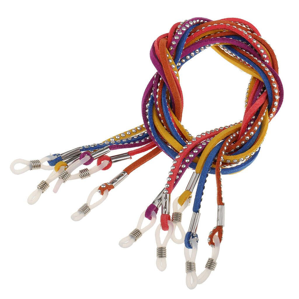 5pcs Children Suede Sunglass Holder Eyewear Cord Holder Lanyard Neck