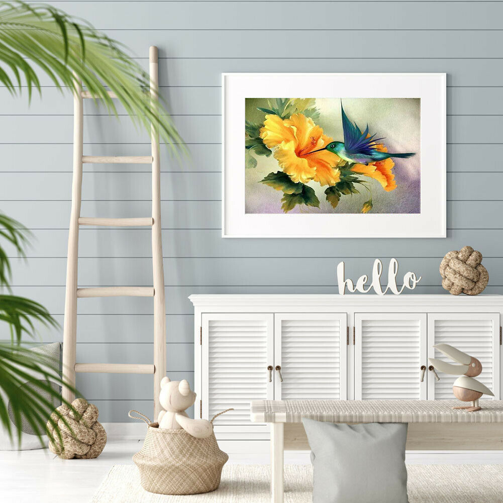 Painting By Numbers Kit DIY Bird Honey Hand Painted Oil Picture Craft Decor @