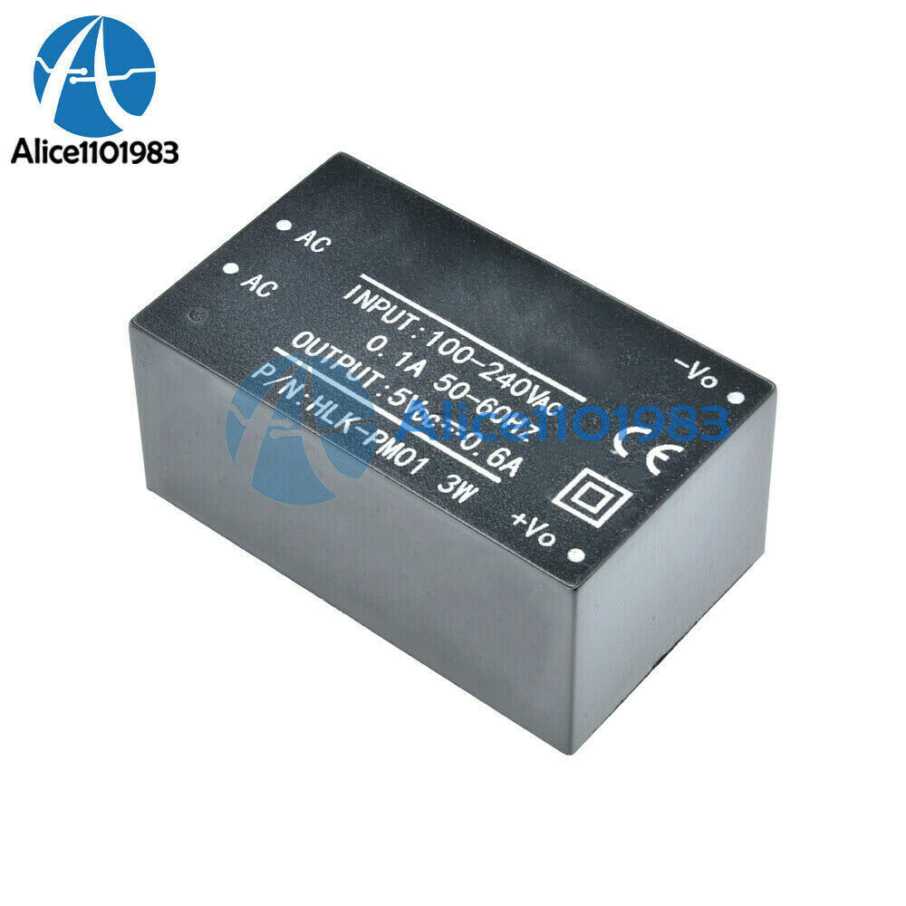 5Pcs HLK-PM01 AC-DC 220V to 5V Step-Down Power Supply Module Household Switch AL