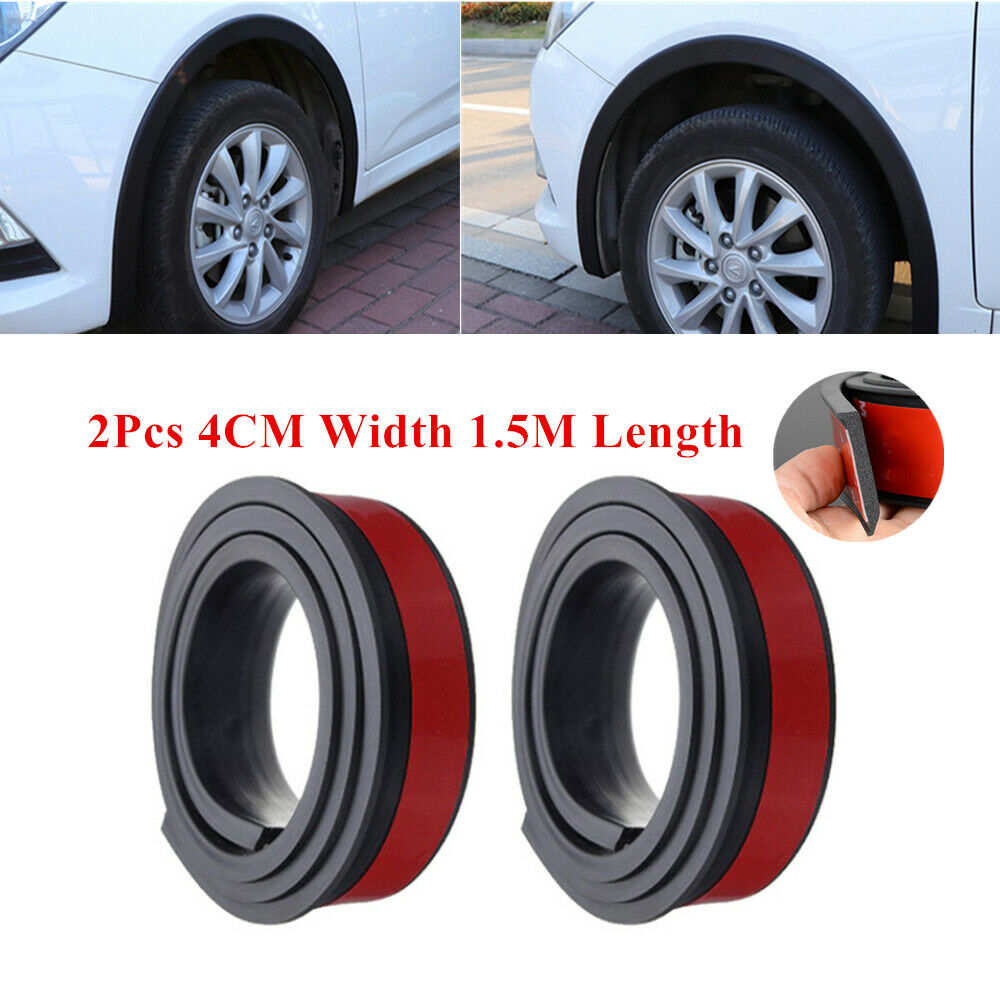 59''*1.57'' Car Wheel Eyebrow Extension Protector Arch Extenders Black Universal