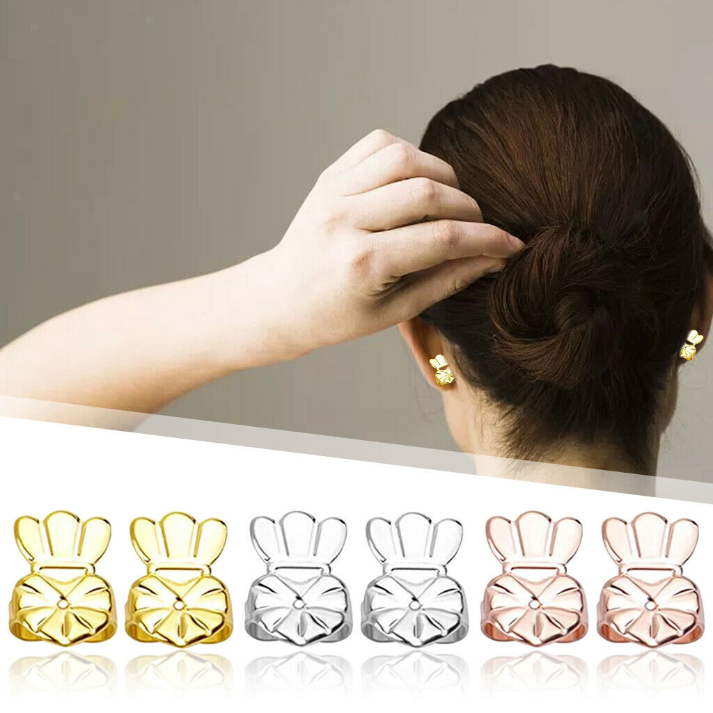 3Pieces Earring Back Copper Stabilizers Ear Locking for Replacement Women