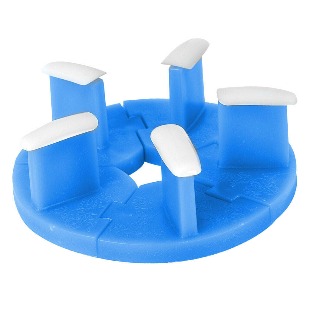 5Pcs  Nail Tips Round Removble Plastic Stand Set Salon Nail Art Display Holder