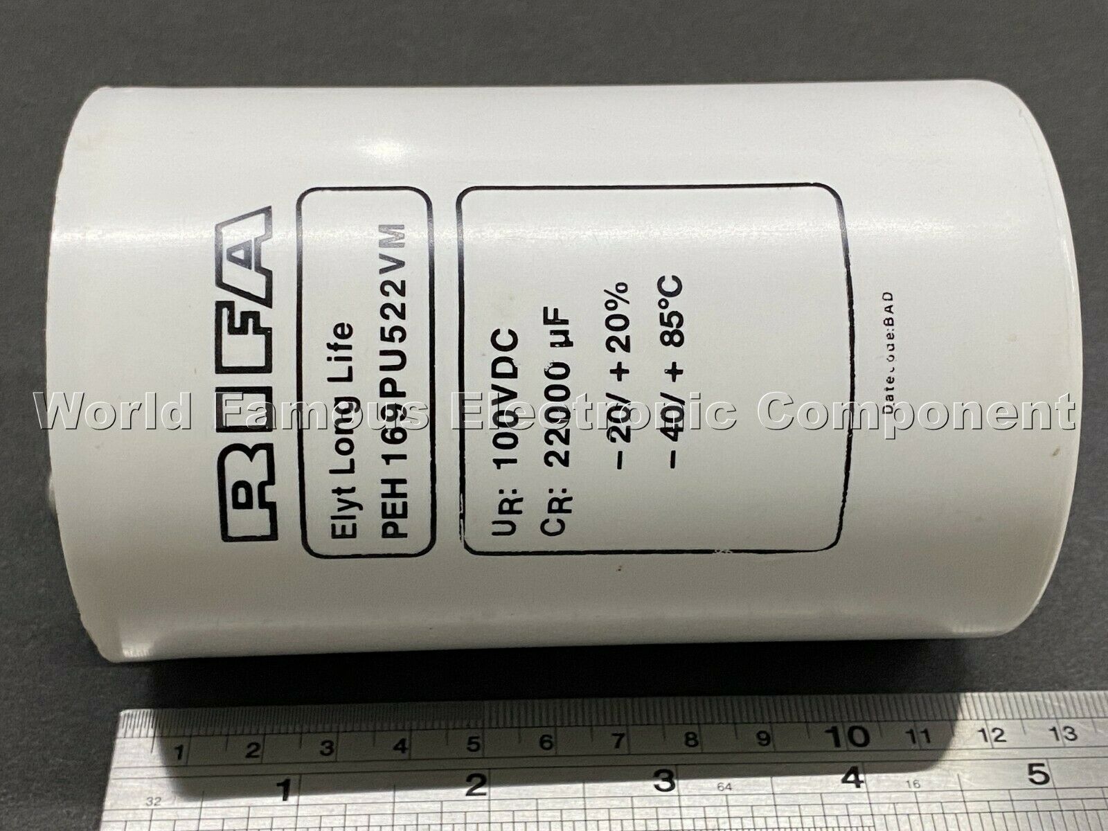 1pcs - RIFA 22000uF (22000µF) 100V PEH169PU522VM Screw Terminal Capacitor