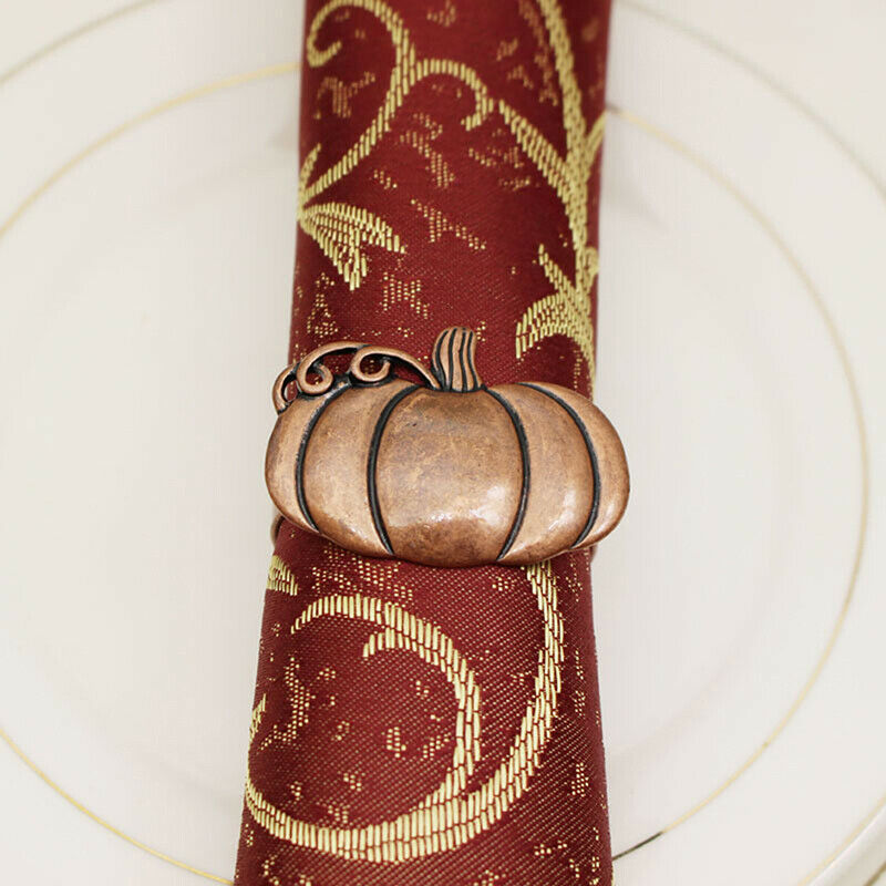 Bronze Pumpkin Napkin Buckle Bronze Pumpkin Napkins Halloween Napkin R MLC SJ