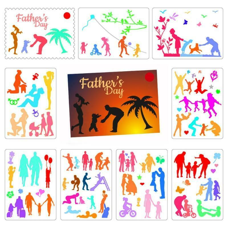 9Pcs Stencils for Card-making Create Rich Styles Suitable for Multiple Scenes