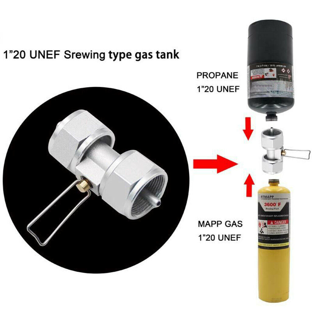 Outdoor Camping Gas Tank Connector Picnic Cylinder Split Type Adapter Conversion