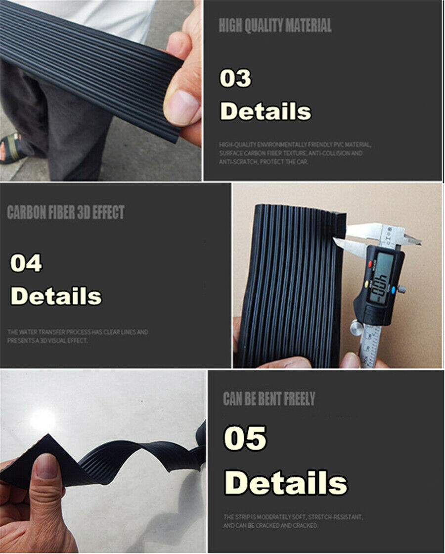 2M Rubber CarSide Skirt Anti-collision Scratch-resistant Protective Strip Rocker