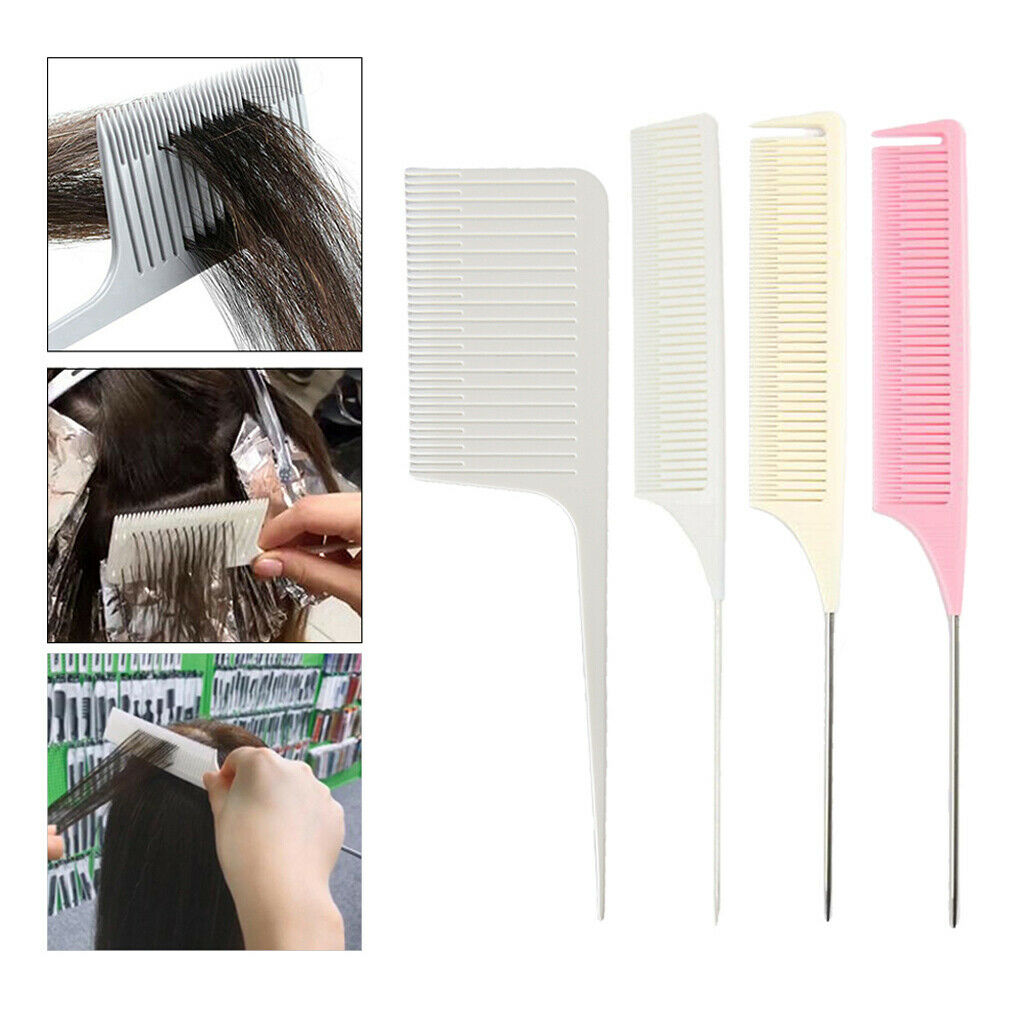 4 Pieces Pro Weave Highlighting Foiling Hair Comb Highlight Salon Tool