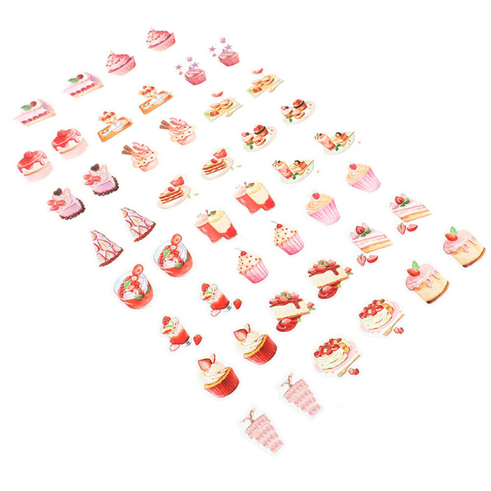 46pcs Cute strawberry dessert DIY Diary Craft Stickers Scrapbooking decor.l8