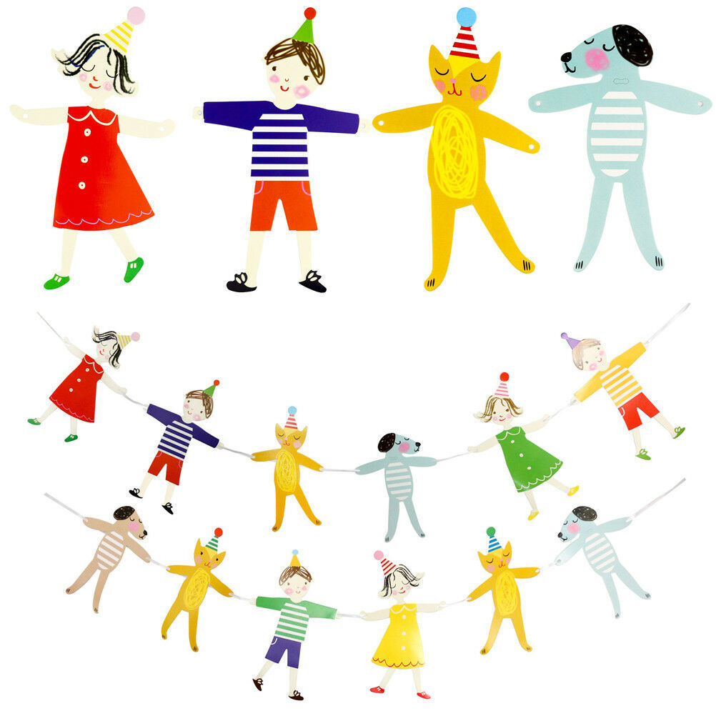 kids hand in hand banner paper garland hanging bunting birthday party diy .l8