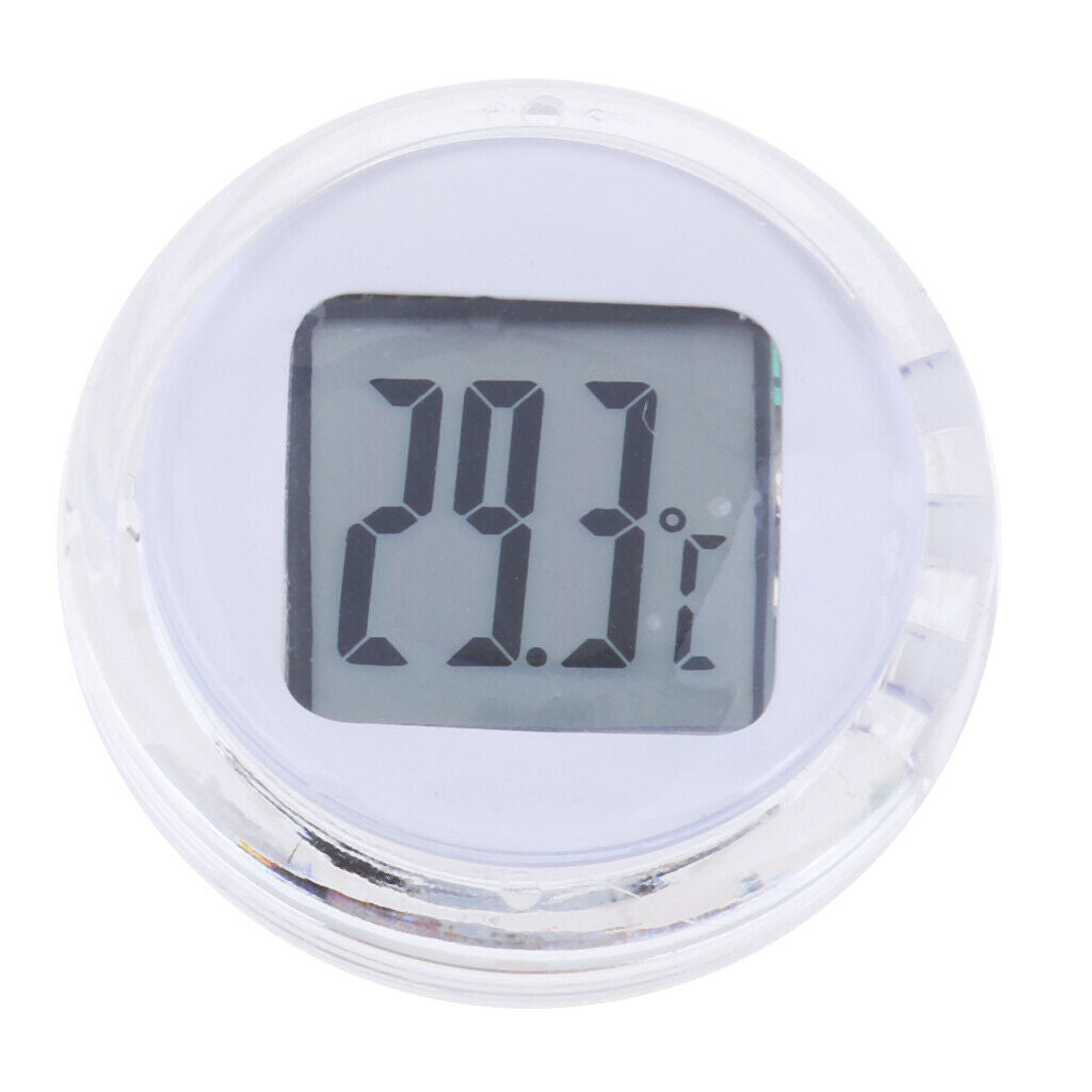 2 Pieces Instruments Waterproof Temperature Gauge for Motorcycle Black+White