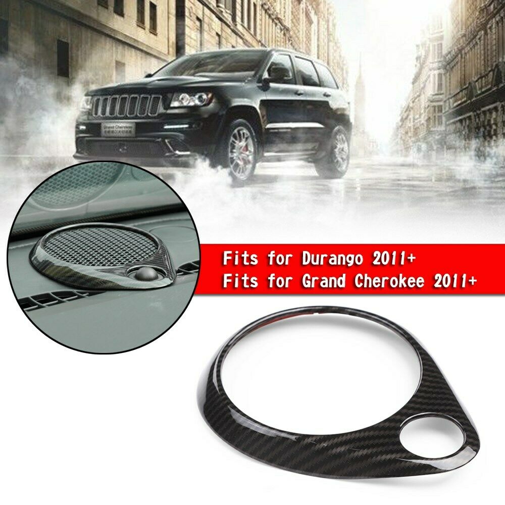 Carbon Fiber Tailgate Light Ring Cover Trim For Durango Grand Cherokee 2011+ P