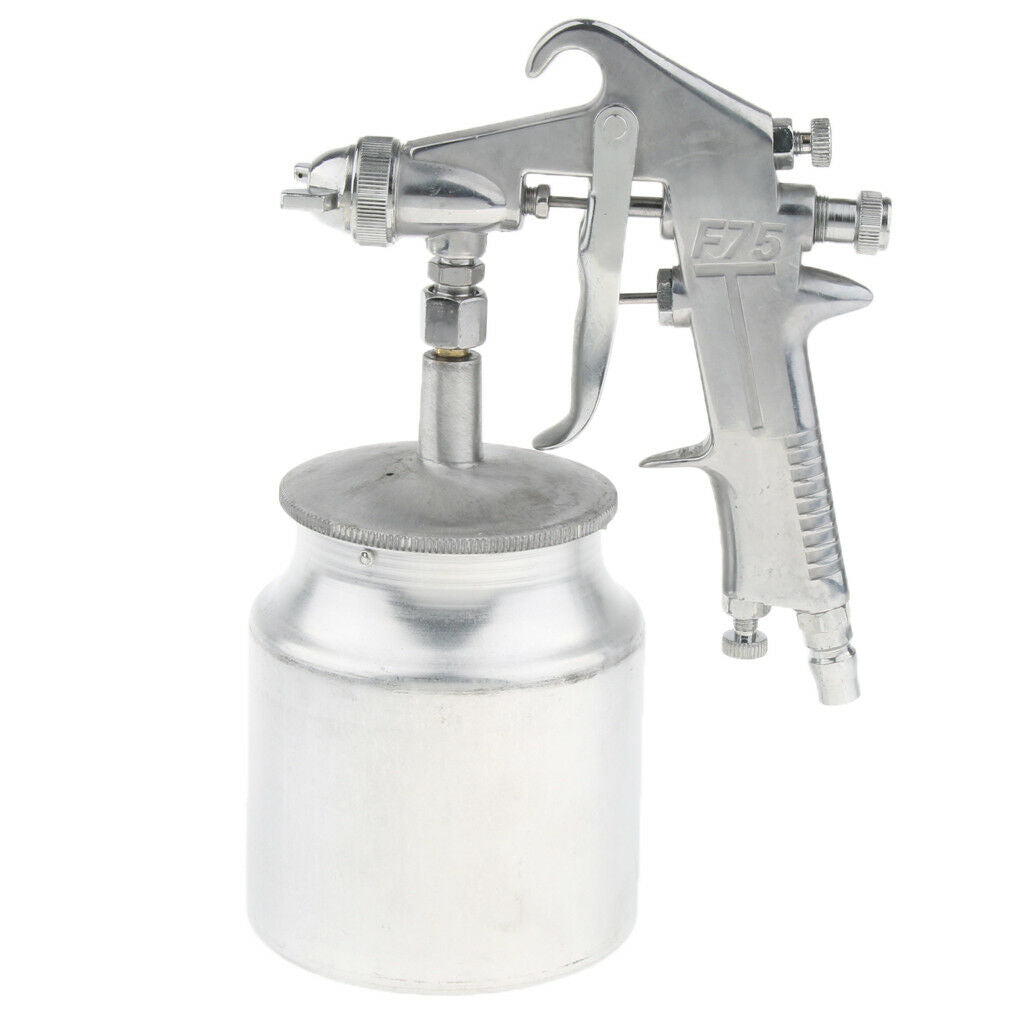 Stainless Steel Pressure Feed Spray Gun, Adjustable Manual Paint Spray Can