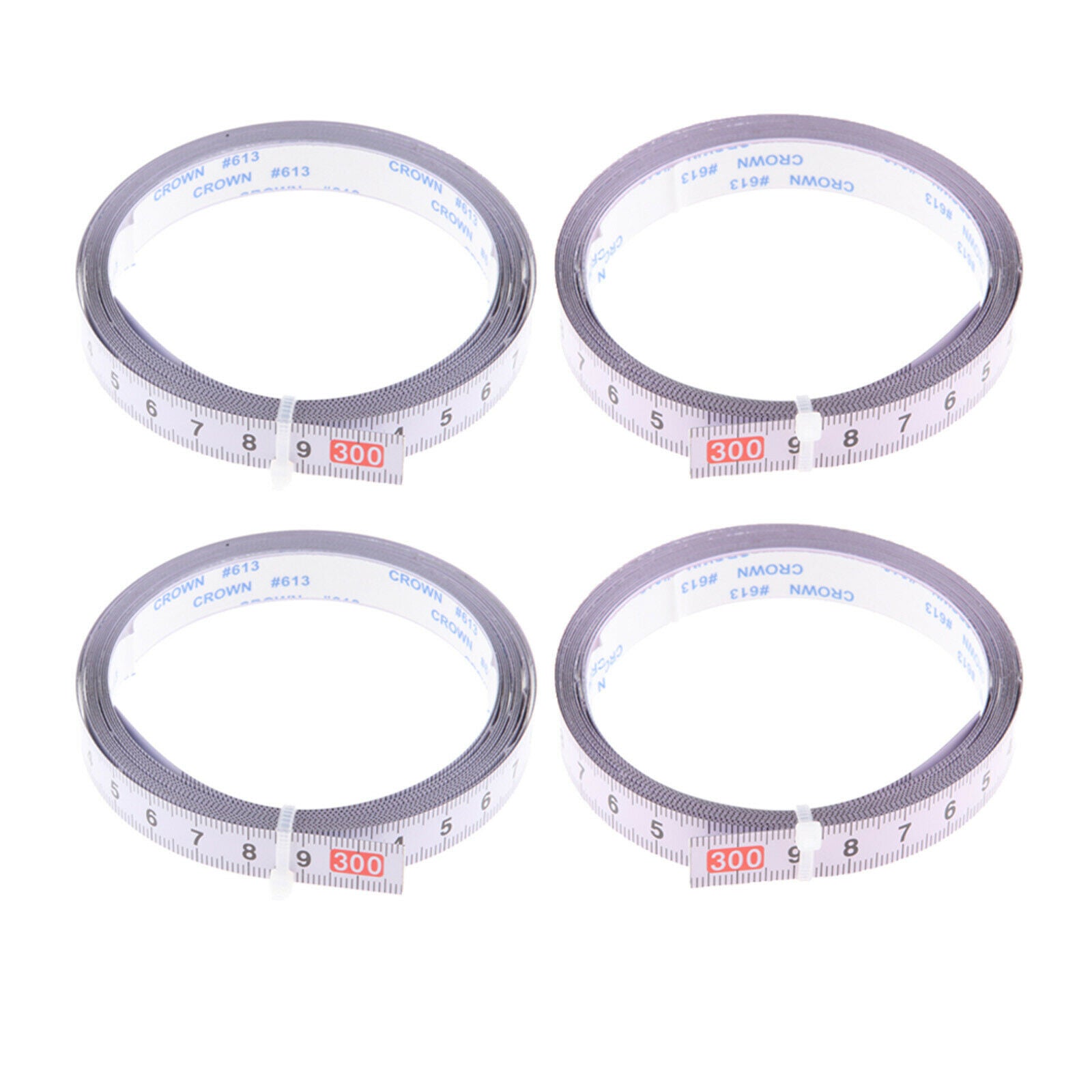 4Pcs Self-Adhesive Counter Measuring Measure Tape Metric Miter Scale White