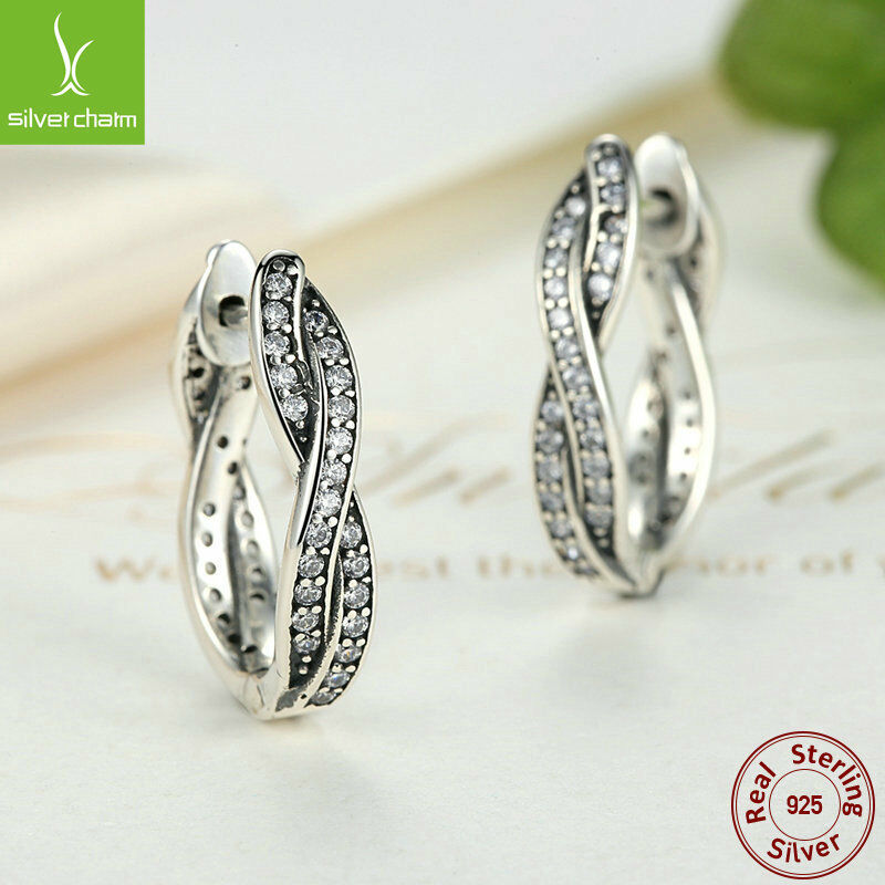 Earrings For Women 925 Sterling Twist Of Fate Round Earrings Fashion Jewelry