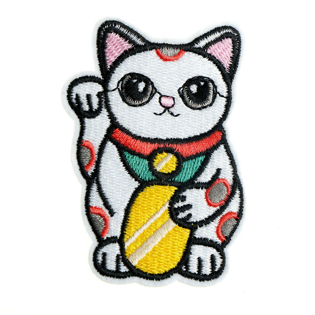 lucky cat cloth badges patch embroidered applique sewings patches cloth.l8
