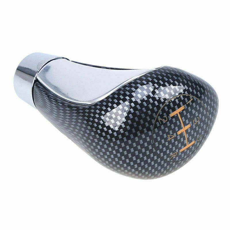 5 Speed Carbon Fiber Style Manual Gear Stick Shift Knob Shifter Lever Universal