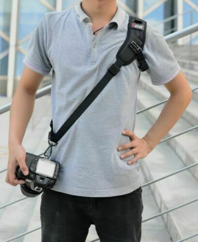 Quick Black Camera Neck Strap Shoulder Belt Sling for DSLR Digital SLR