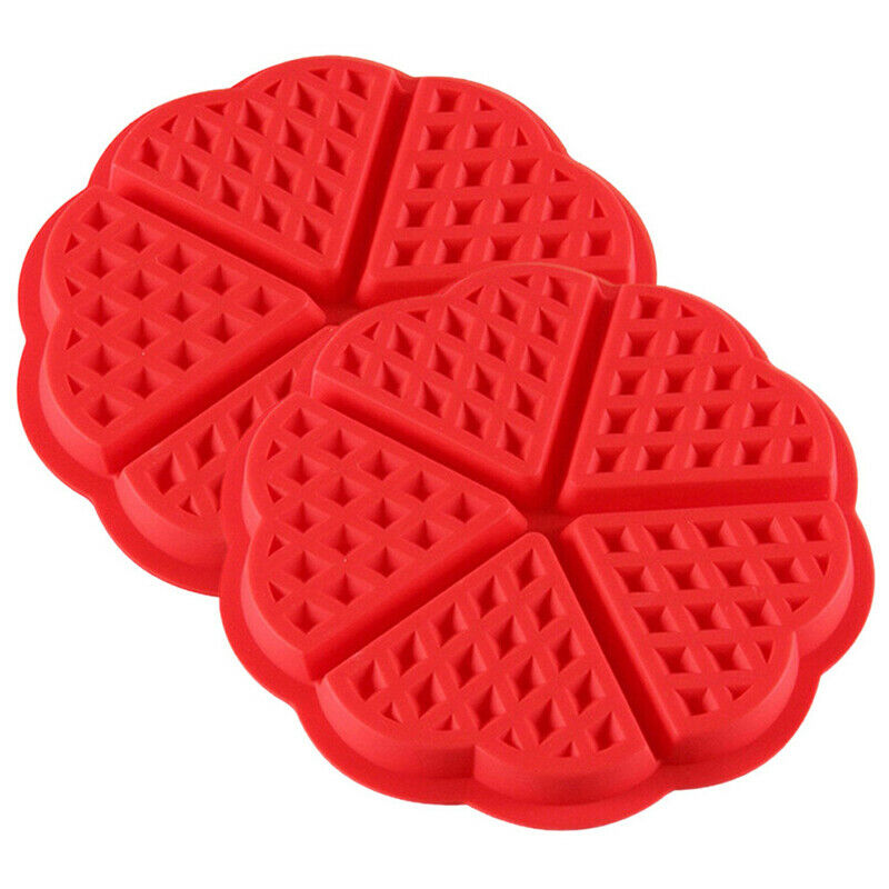 Baking Heart Shape Silicone Waffle Mold Cake Mould Non-stick Kitchen Bake.l8
