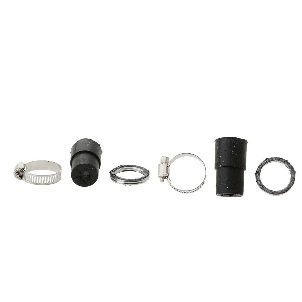 2 Pieces Exhaust Muffler Pipe Gasket Rubber Seal Clamp Kit for Yamaha PW50