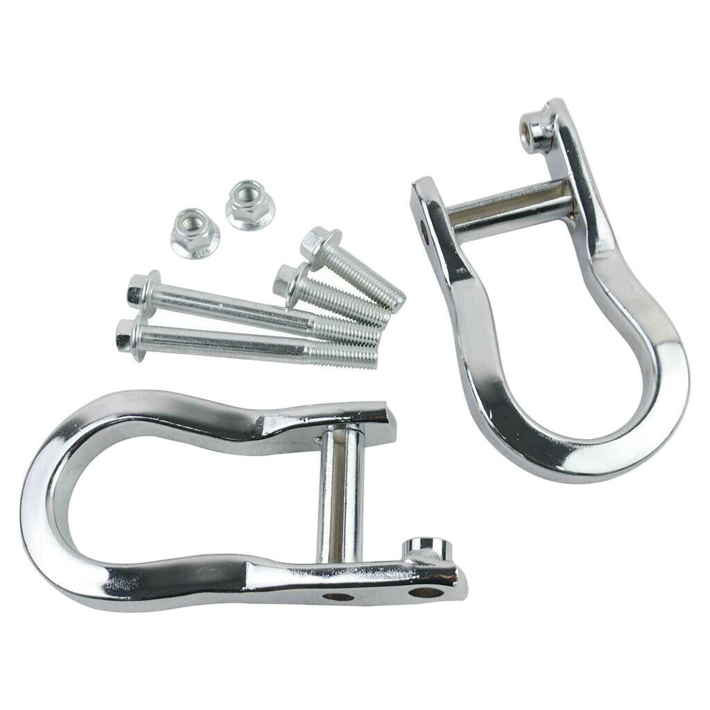 2Pcs Front Recovery Tow Hooks for Chevy Silverado Sierra 1500 2007-2019