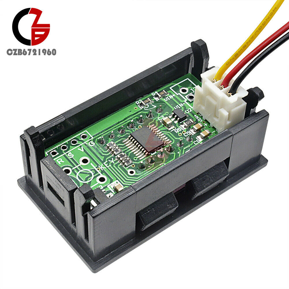 3wire 5 Digit 0.36" DC 0-33.000V Green LED Digital Voltmeter Voltage Meter Panel