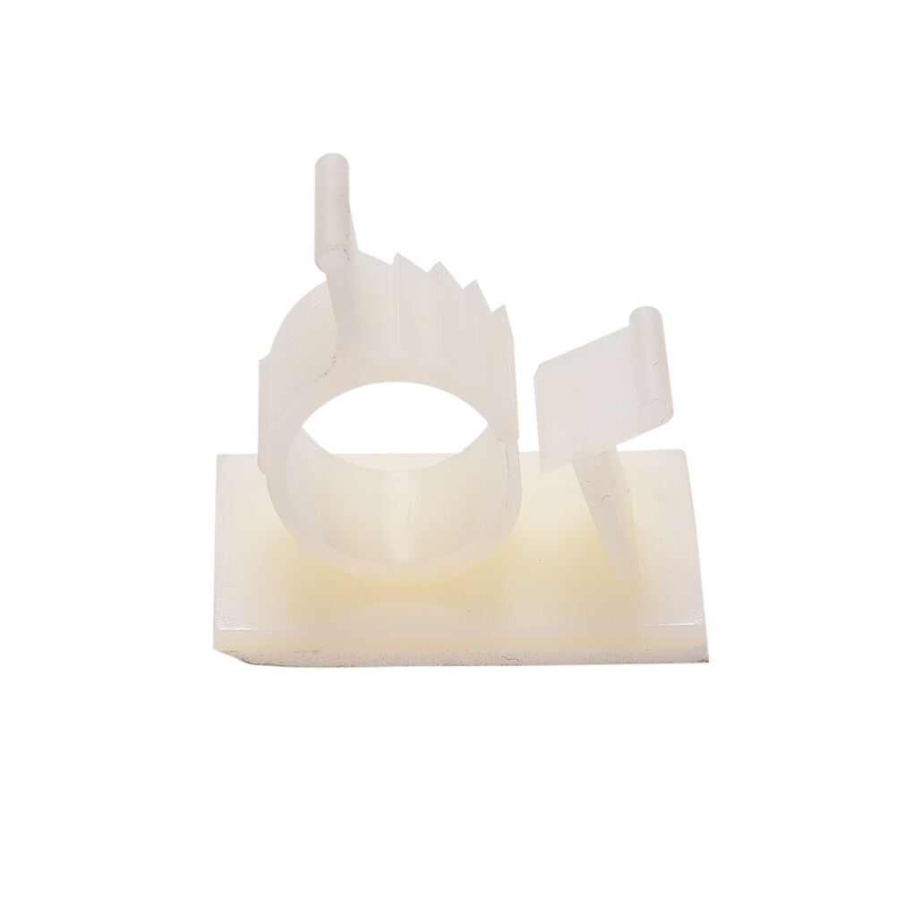 10x Adhesive Backed Nylon Wire Adjustable Cable Clips Clamps Fit White 13.l8