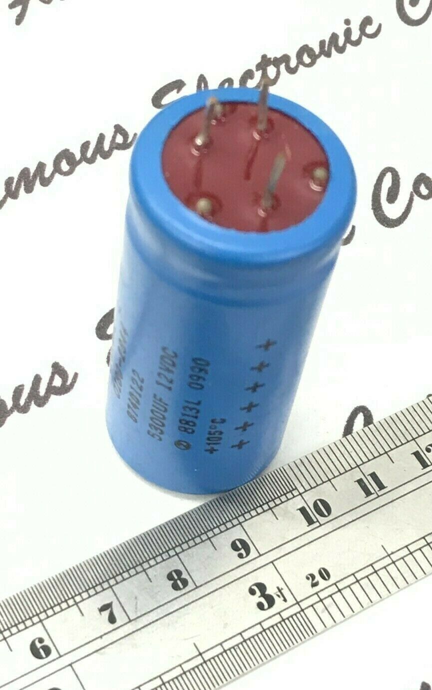 1pcs-SPRAGUE 674D 5300uF 12V 3-Pin Radial Electrolytic Capacitor - 674D122