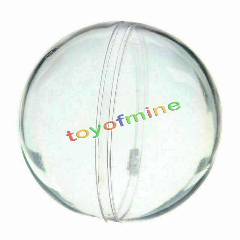 fun Plastic Round Ball Christmas Clear Bauble Ornament Gift Present Xmas Tree