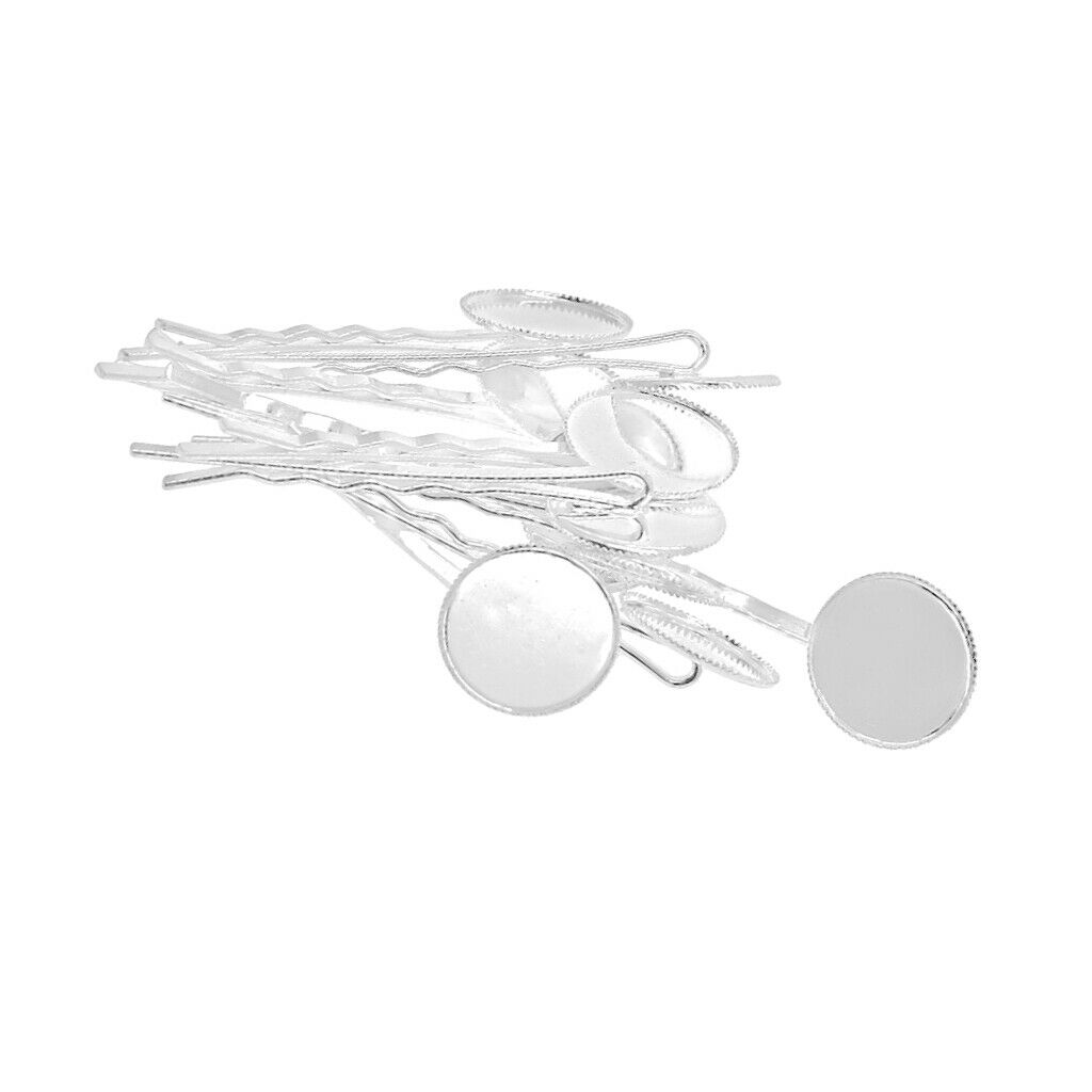 10 Pcs Hairpin Barrettes Hairpin Base Setting Cabochon Cameo Trays