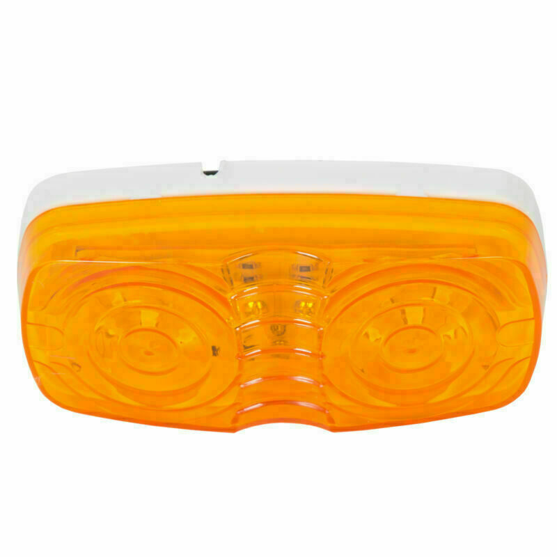 20x Trailer Marker LED Light Double Bullseye 10 Diodes Clearance Lamp Red /Amber