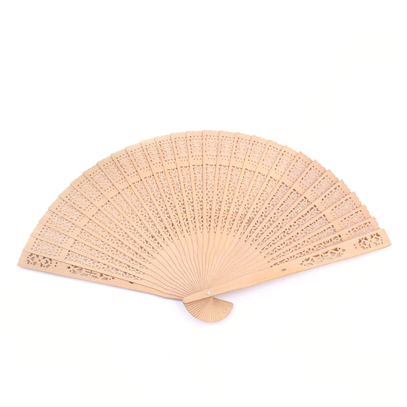 Chinese Bamboo Folding Hand Fan Wedding Party Flower Pattern Retro Gift Wo.l8