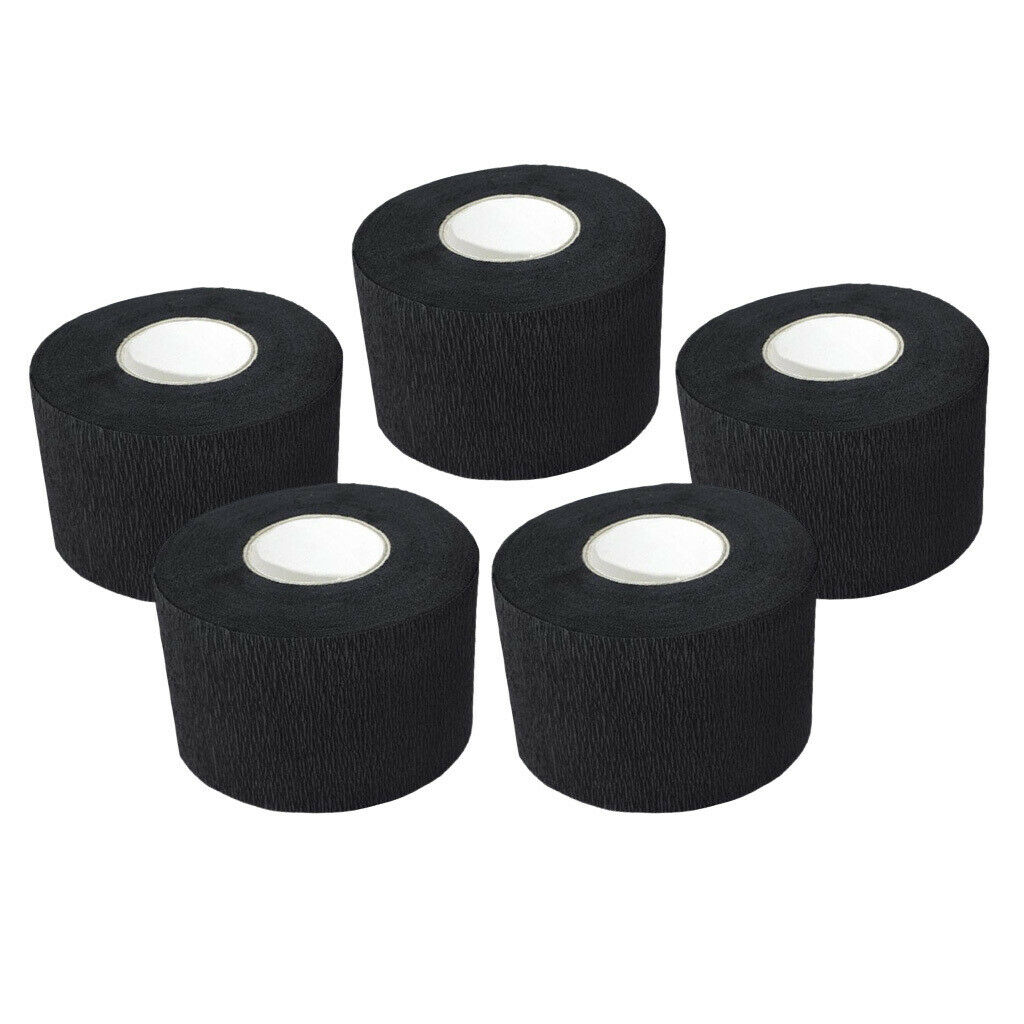 5x Neck Roll Paper Pro Neck Covering Haircut Collar Salon Accessory black