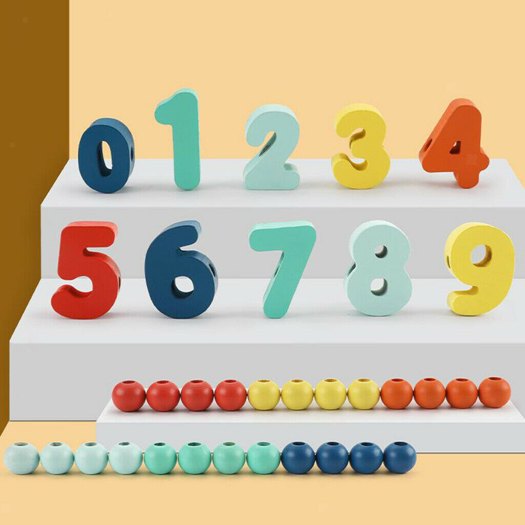 70 Pieces Cartoon Cognition Lacing Beads Educational Toys for Children Gift