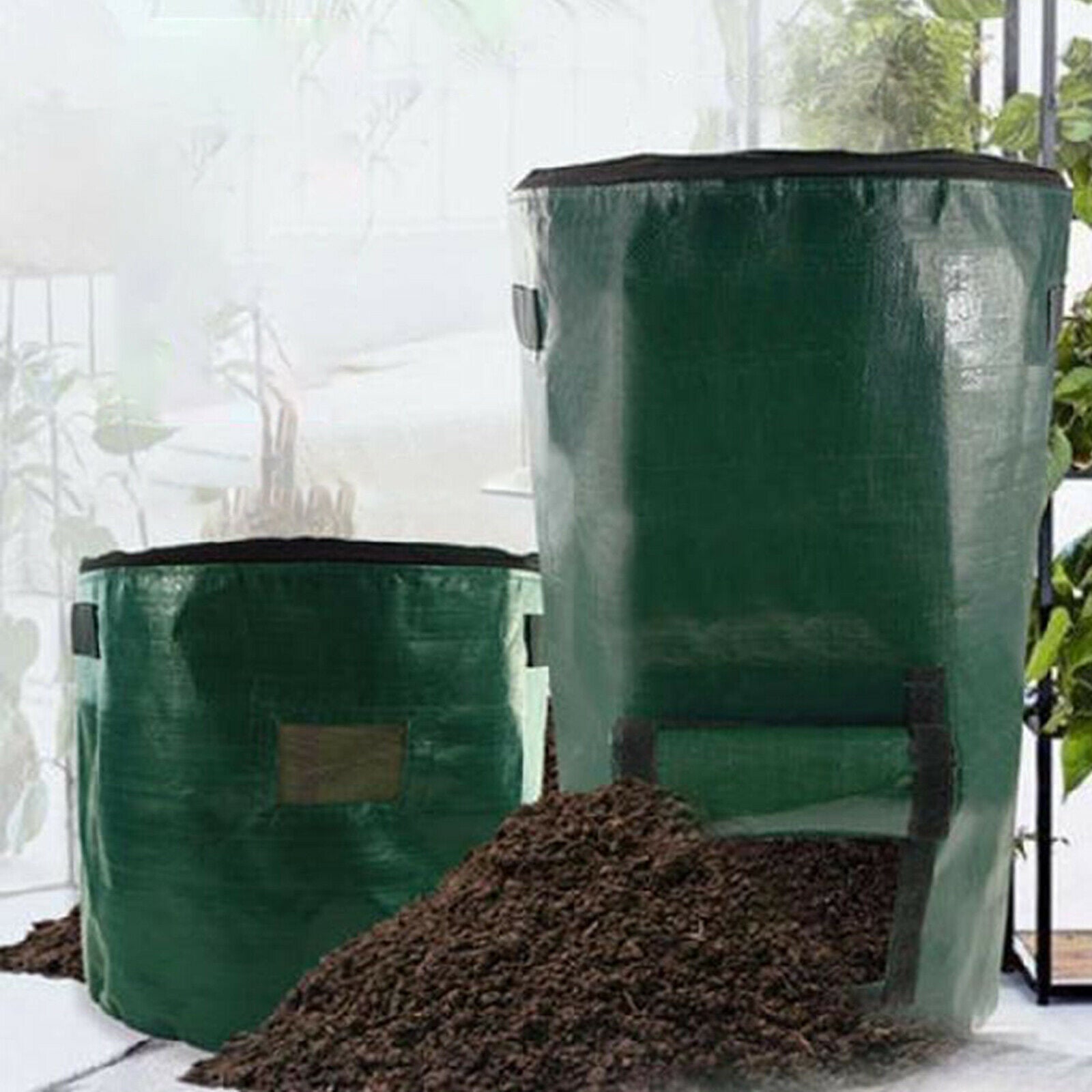 Compost Bag Heavy Duty Yard Kitchen Garden Garbage Waste Composter Bags Bin