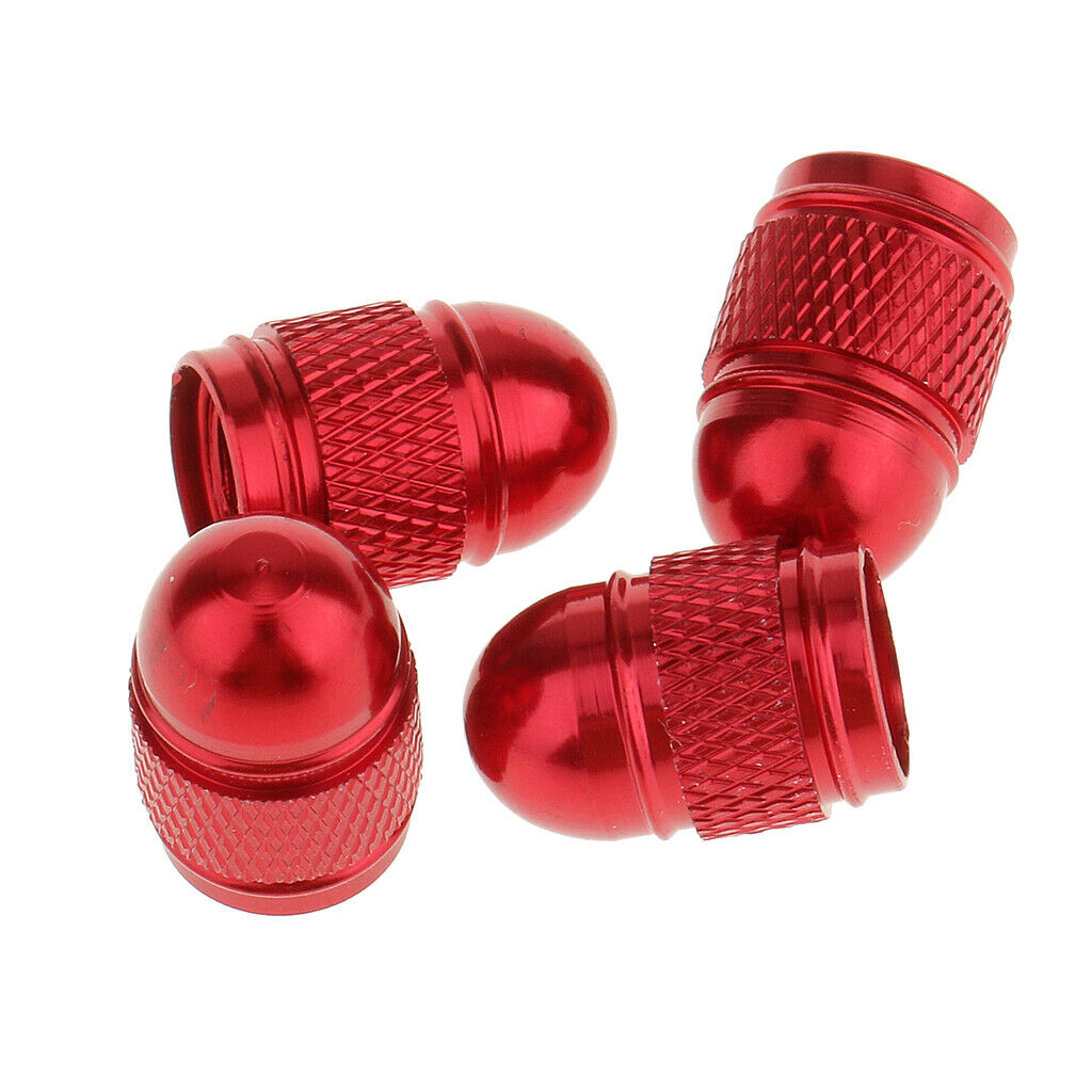 8pcs Red  Air Valve Stem   Cover for All Standard Valves Car